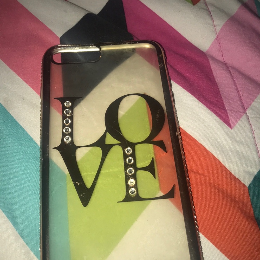 Gold rhinestone case